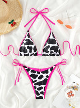Cow Printed Two Piece Bikini